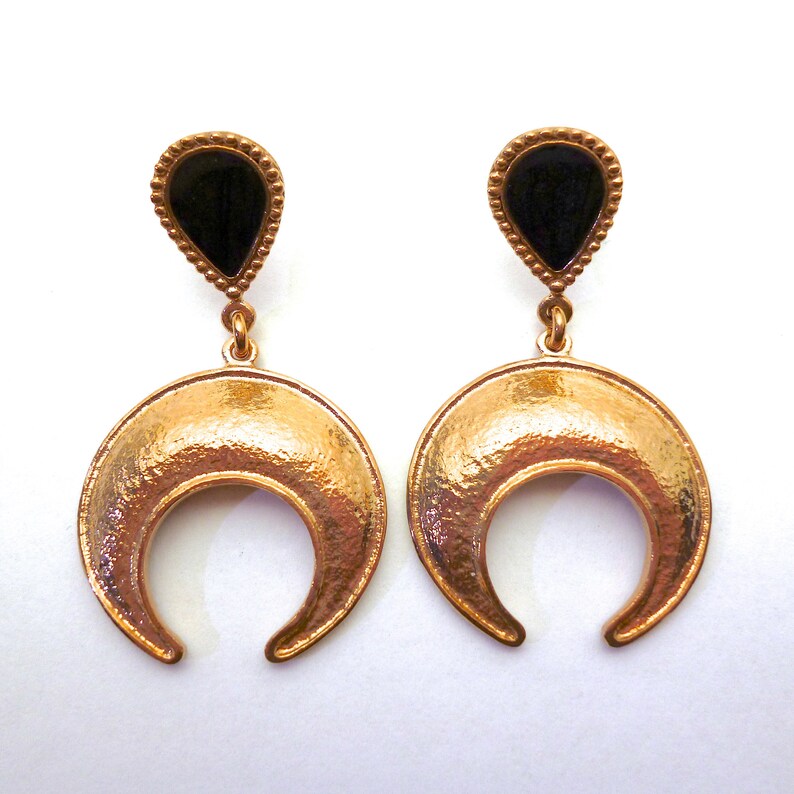 Half Circle Bronze Earring-Handmade-Drop Earrings-Wedding Gift-Modern-Stud Earrings-Gift for Her-Boho-Gift for Women-Wedding Jewellery