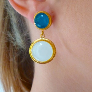 Sky Blue Dangle Drop Earrings, Modern Jewelry, Hypoallergenic Earrings, Wedding Earring, Bridesmaid Earrings, Bridal Earrings