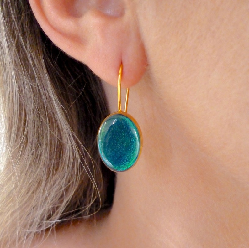 Oval Earrings Dangle and Drop Earrings Everyday Earrings Etsy