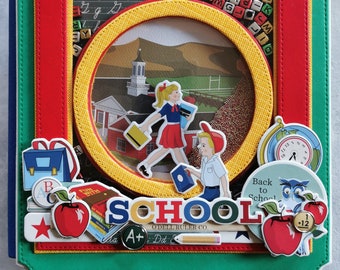 Scrapbook "School Days", Handmade photo album, Photo book