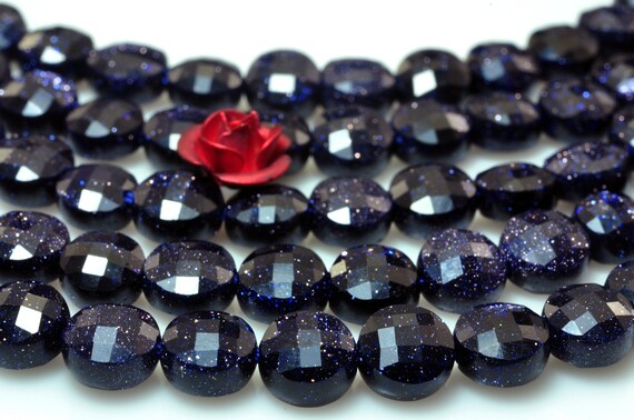 Goldstone Round Beads 6mm Blue 10 Pcs Art Hobby DIY Jewellery Making Crafts