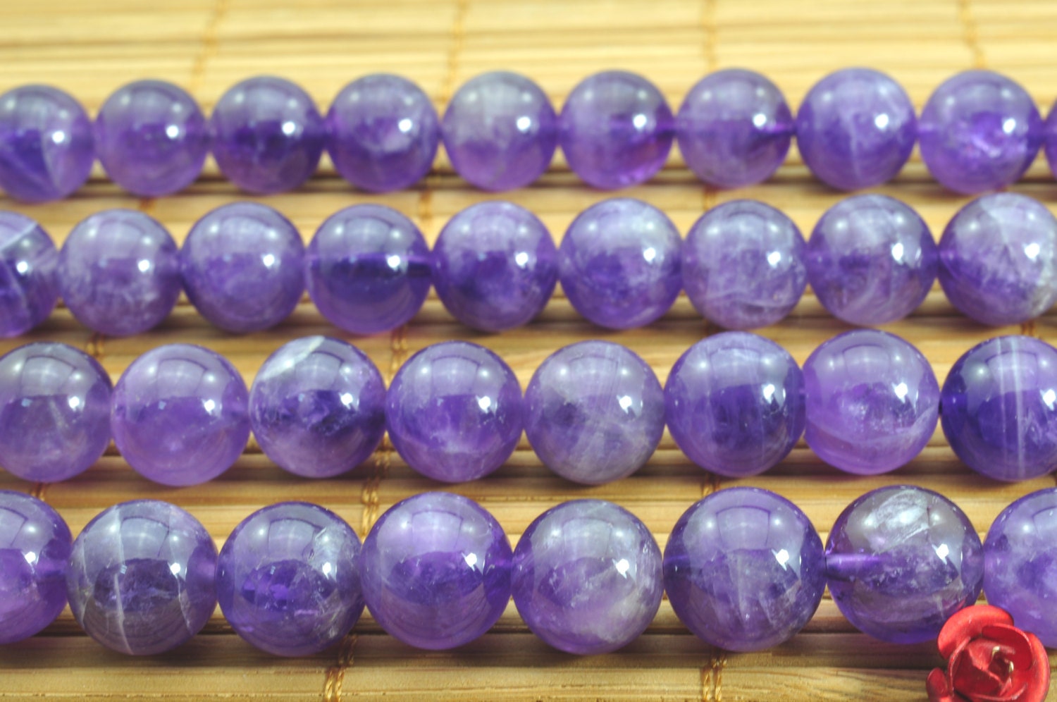 38 pcs of Natural Amethyst smooth round beads in 10mm | Etsy
