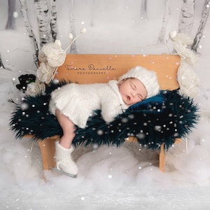 Newborn Knitting PATTERN - Newborn knit Tamara 3 piece set - Instant Download PDF - Photography Prop  Newborn  Reborn size