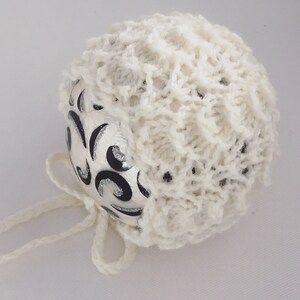 Newborn Knitting PATTERN - Newborn  reborn Knit Bumpkin knit round back bonnet - Instant Download PDF - Photography Prop