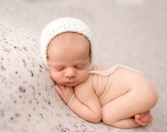 Knitting PATTERN - Newborn/reborn 20 inch doll Size Knit Jabal bonnet - Instant Download PDF - Photography Prop  Newborn  Reborn size