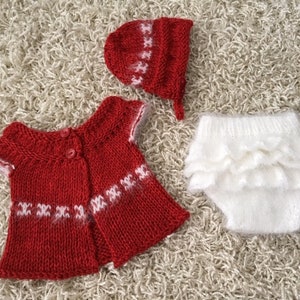 Newborn Knitting PATTERN - Newborn Size Knit Joelene set - Instant Download PDF - Photography Prop  Newborn  Reborn size