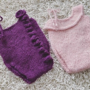 Newborn Romper Knitting Pattern: Astra and Zeneca Set (PDF Download)