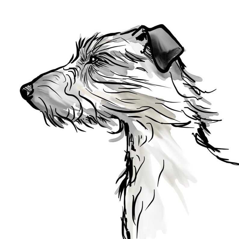 Lurcher Wall Art Personalised Lurcher print gift for Lurcher Etsy