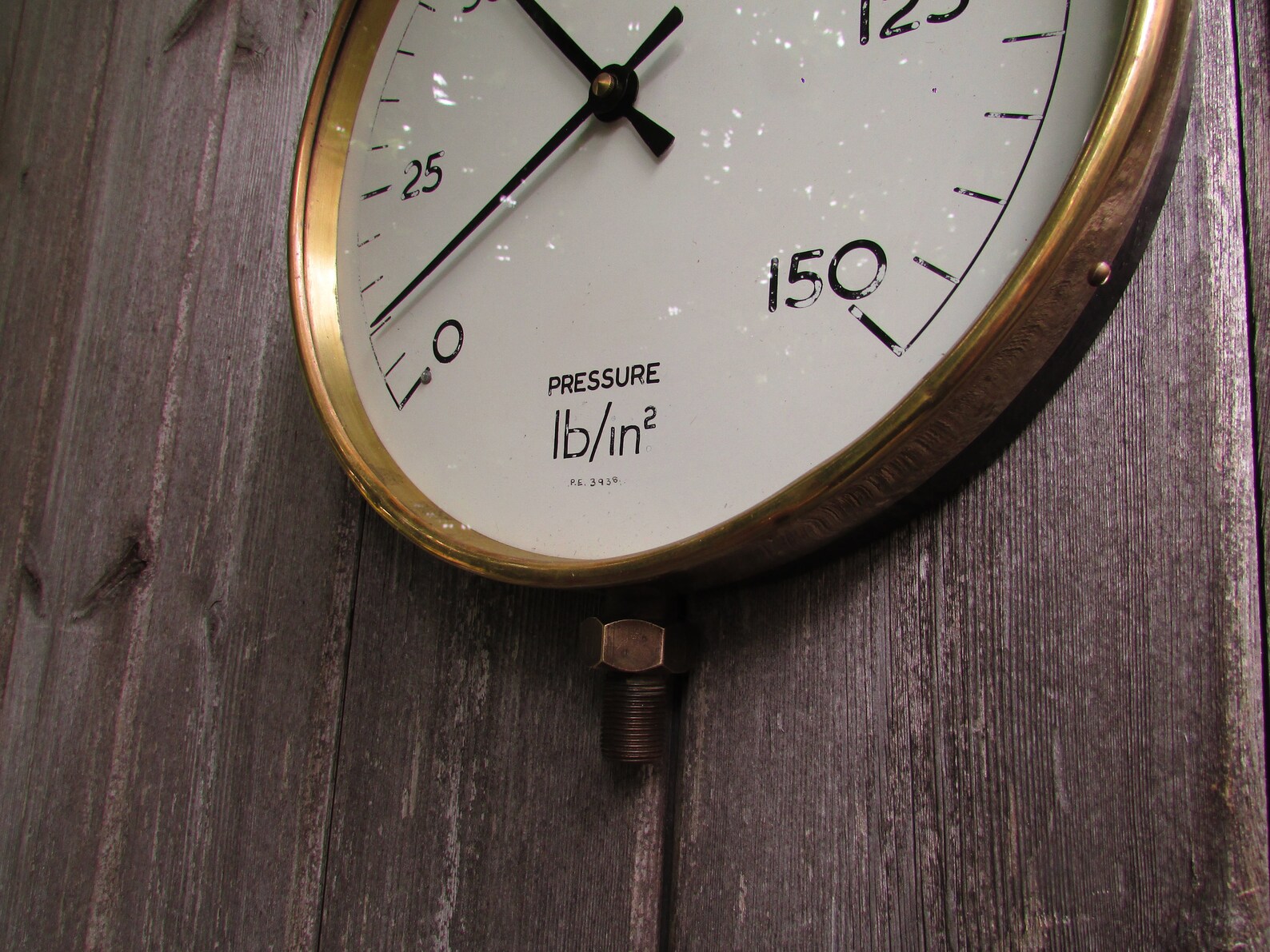 A large pressure gauge wall clock Etsy