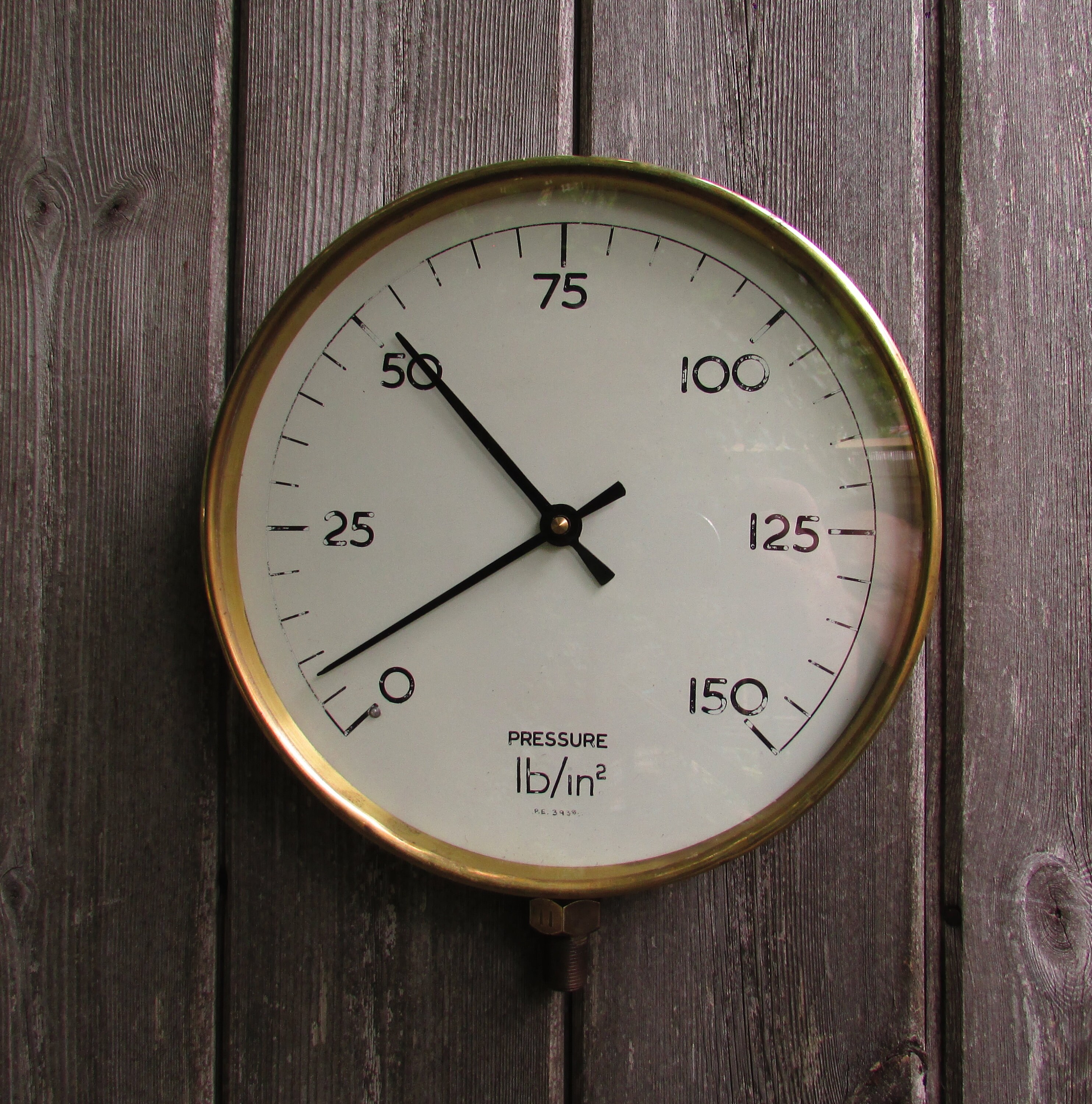 A large pressure gauge wall clock Etsy