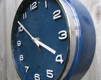 1960s/1970s Blue Metamec Vintage Clock