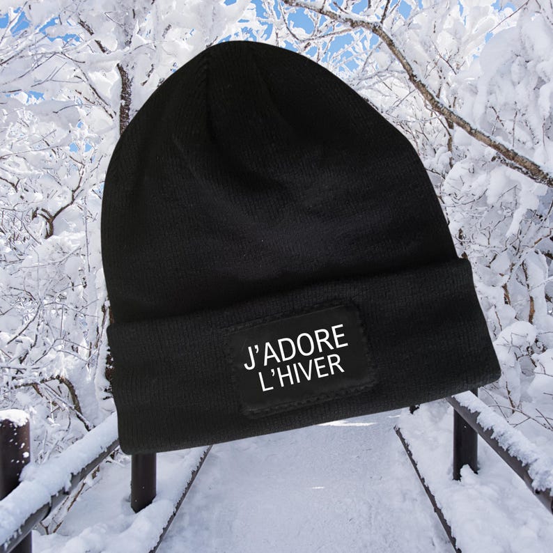 Acrylic beanie with fleece interior, size oz, it's cold, I hate winter image 5