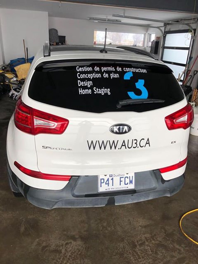 Autocollant vitre voiture Votre LOGO autocollant parebrise Etsy Canada