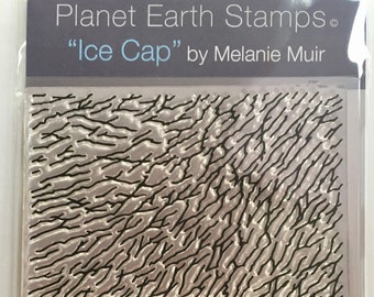 NEUE Planet Erde Bio Textur Stempel/Blatt - 'ICE CAP'