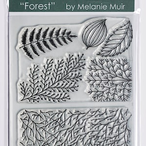 Tampon / feuille de texture organique - « FOREST »