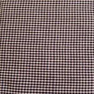 May include: Black and white gingham fabric with a small check pattern.