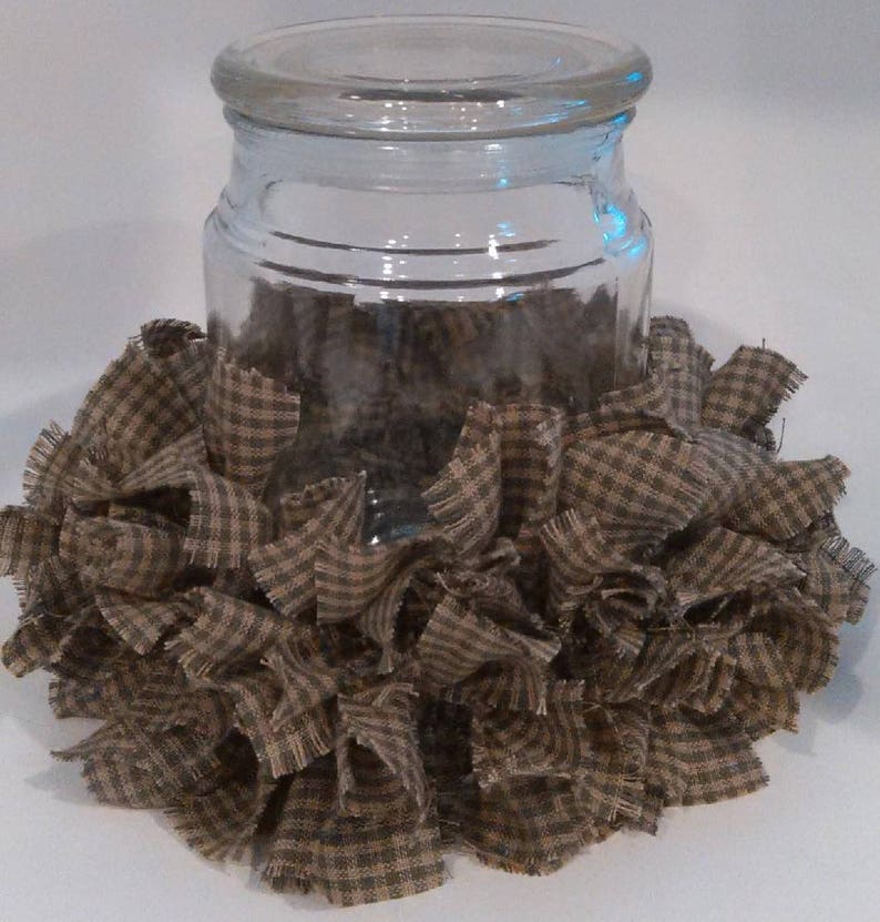 Fabric Candle Ring Rag Candle Ring Primitive Candle decor Etsy