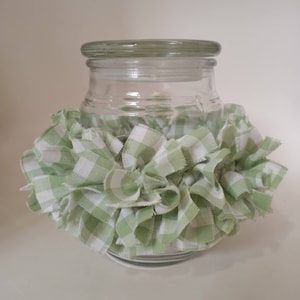Rag Candle Ring, Spring decor, Shabby Candle Ring, French country decor, Mint Green decor, Homespun candle cover, Rag candle Wreath