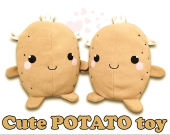 Cute Potato Toy Squishmallow style , Soft Toy, Potato toy, stuffed toy