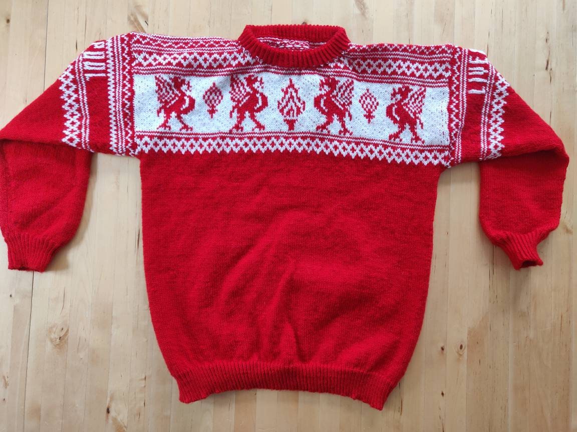 Liverpool Handknitted Jumper 100% Wool - Etsy Canada