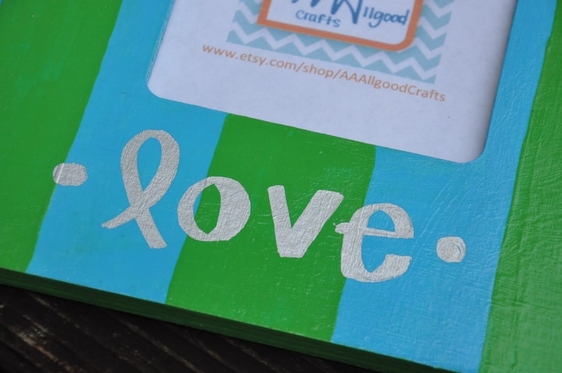 Handpainted Love Stripes Frame