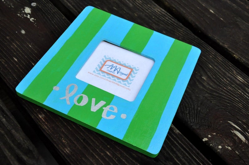 Handpainted Love Stripes Frame