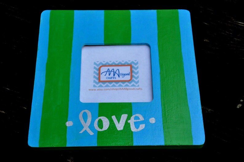 Handpainted Love Stripes Frame