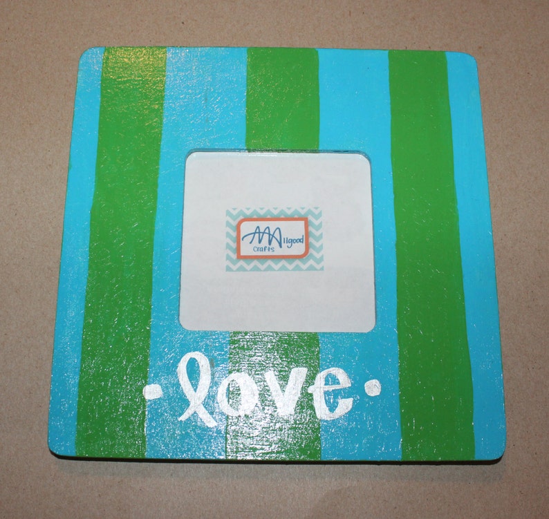 Handpainted Love Stripes Frame
