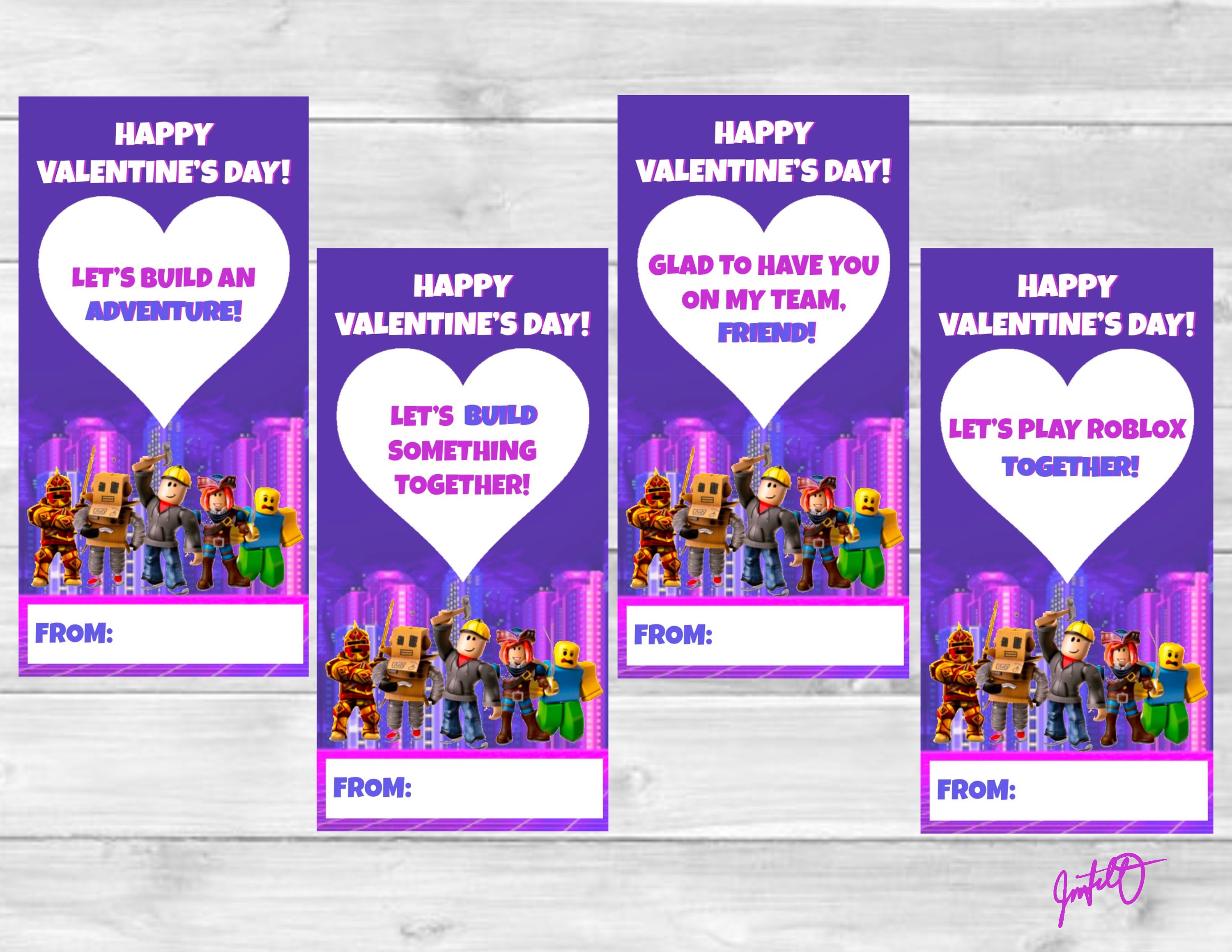 Roblox Valentine's Day Cards Printables INSTANT DOWNLOAD - Etsy Australia