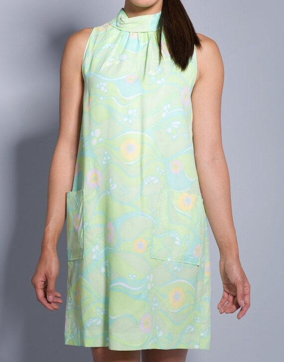 1960's Pastel Psychedelic Mod Dress