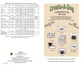 KIT - Penny Rug Pet Portrait Ornament Kit - White Dogs