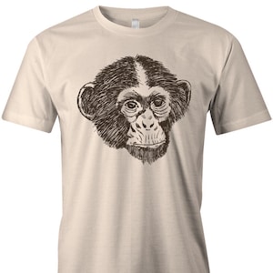 Funny Monkey T Shirt - American Apparel Unisex Poly Cotton T-Shirt - Item 1027