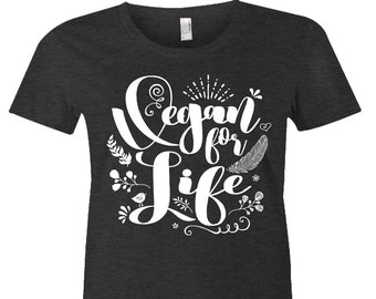 Veganes T-Shirt - Veganes T-Shirt - Vegan for Life - American Apparel Damen Poly Baumwolle T-Shirt - Artikel 2844