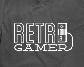 Retro Gamer T Shirt - Video Game T Shirt - Gaming Tee Shirt - Teen T Shirt - Unisex Cotton T Shirt - Item 1991