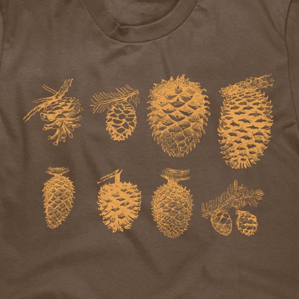 Unisex Pine Cone T Shirt - Nature T Shirt - Item 1949