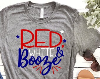 red white and booze shirt