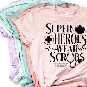 Superheroes Wear Scrubs, Nurse T Shirt, Super Heroes in Scrubs Shirt, Nurse Tee, Superhero in Scrubs, This Super Hero Wears Scrubs -Item 009