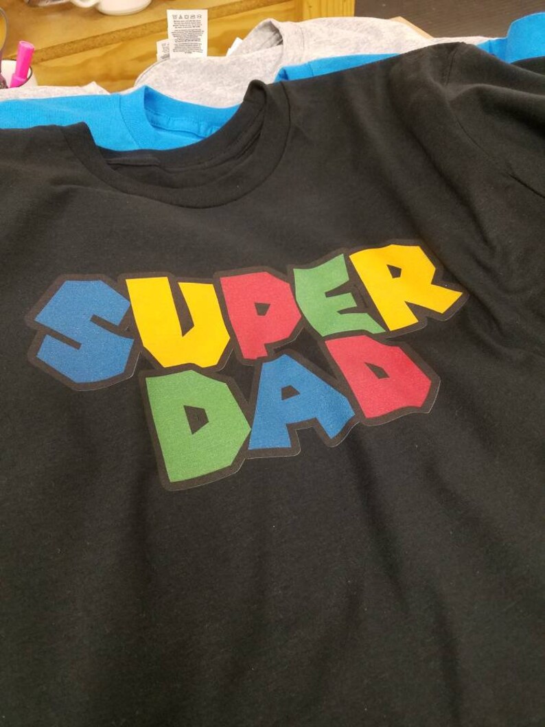 Super Dad Shirt Mario Dad Father's Day Shirt. Superhero Etsy