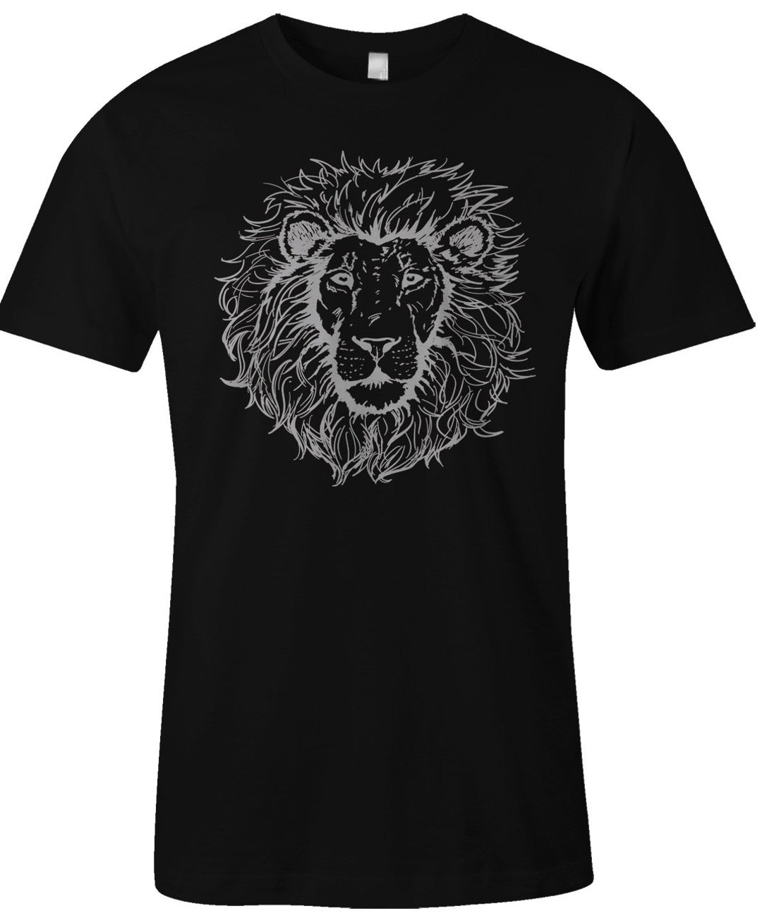T-Shirt Tête de Lion Gris