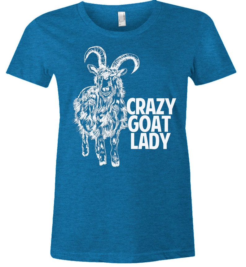 Ladies Farm Animal T Shirt Crazy Goat Lady T Shirt - Etsy