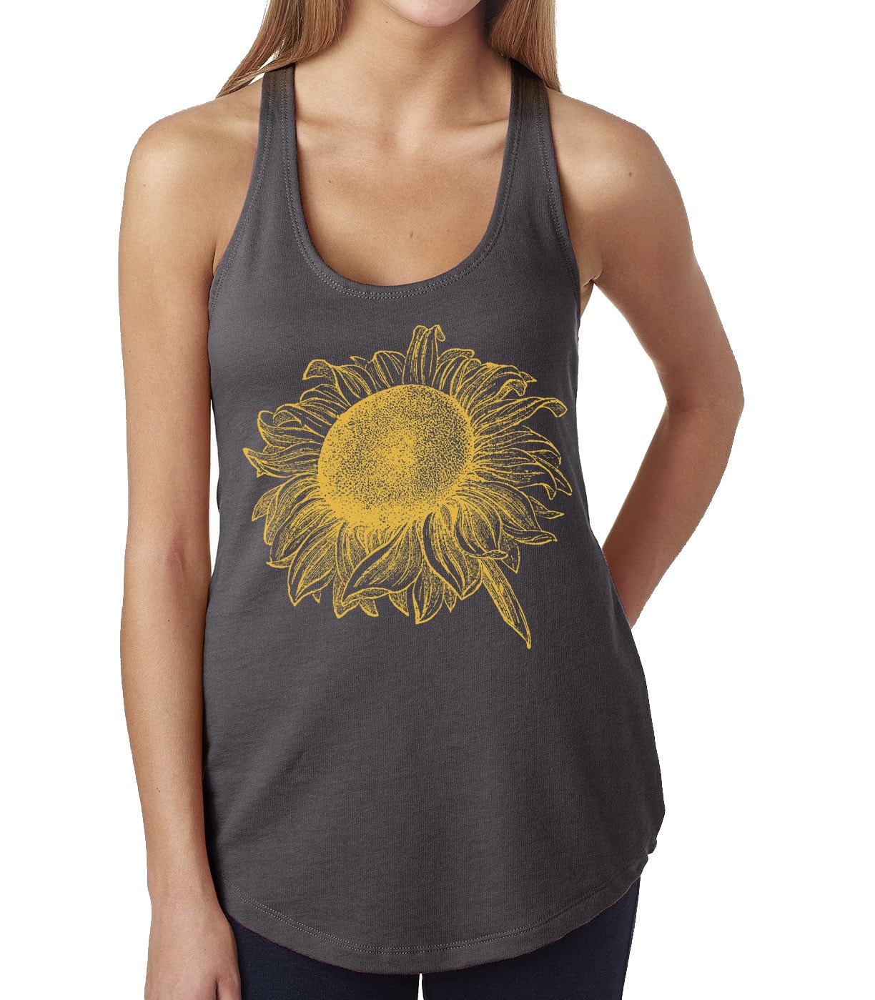 Sunflower Flowy Tank Top Women's Sunflower Tank Top | Etsy