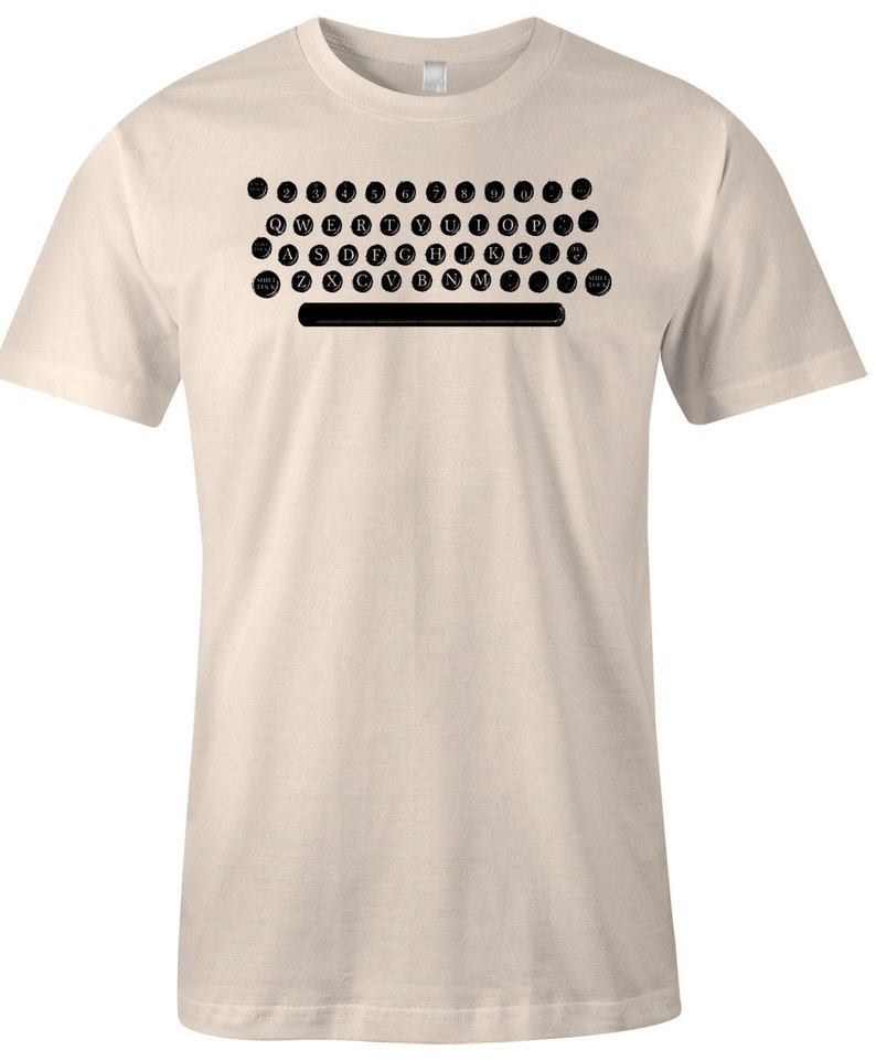 Cool Typewriter T Shirt Nerdy Type Writer Shirt Unisex T Shirt Item 1016 image 1