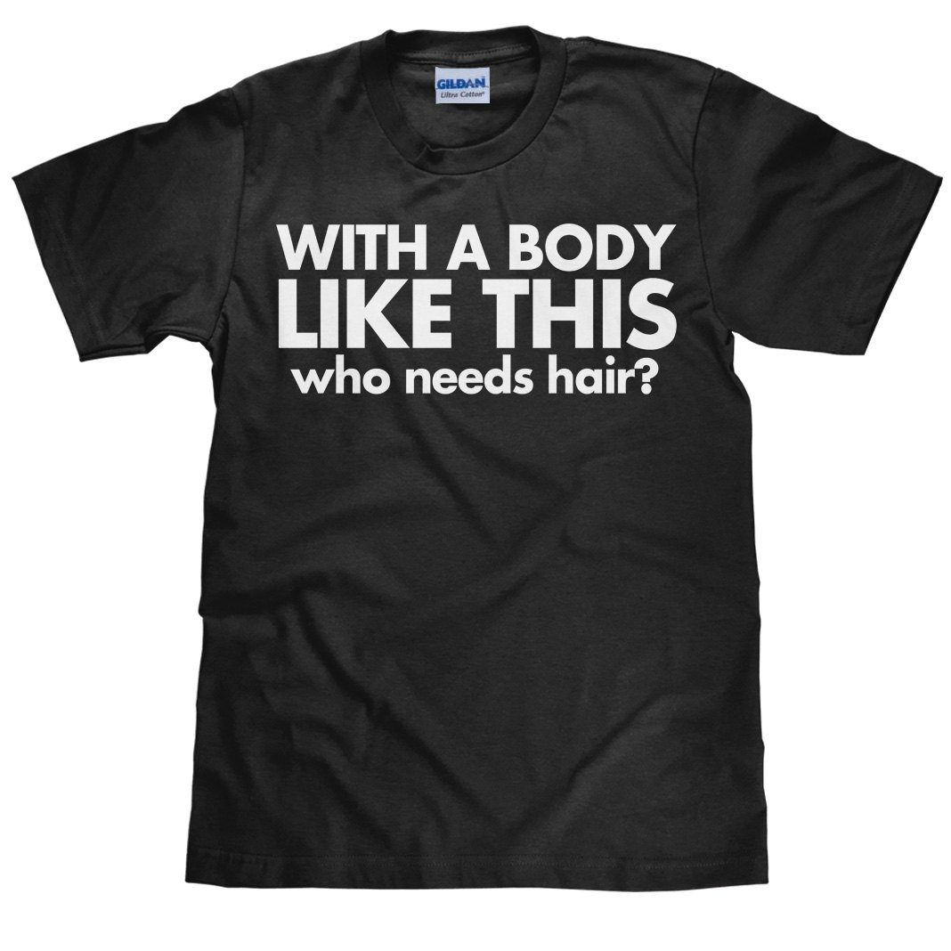 Bald t shirts funny Clearance