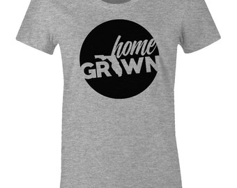 Home State T Shirt - Home Grown in Florida - American Apparel Womens Poly Cotton T-Shirt - Item 1477