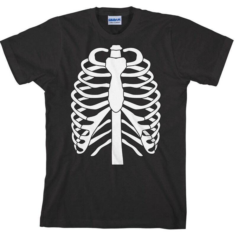 Skeleton Rib Cage T Shirt Halloween Tee Shirt Holiday | Etsy