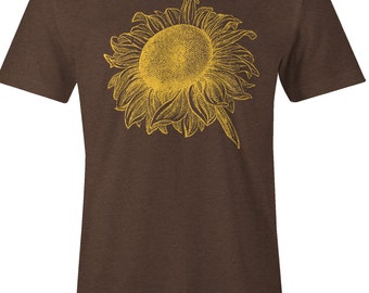 Sunflower Tee Shirt - Women's Sunflower T Shirt - American Apparel Men's Poly Cotton T-Shirt - Item 2071