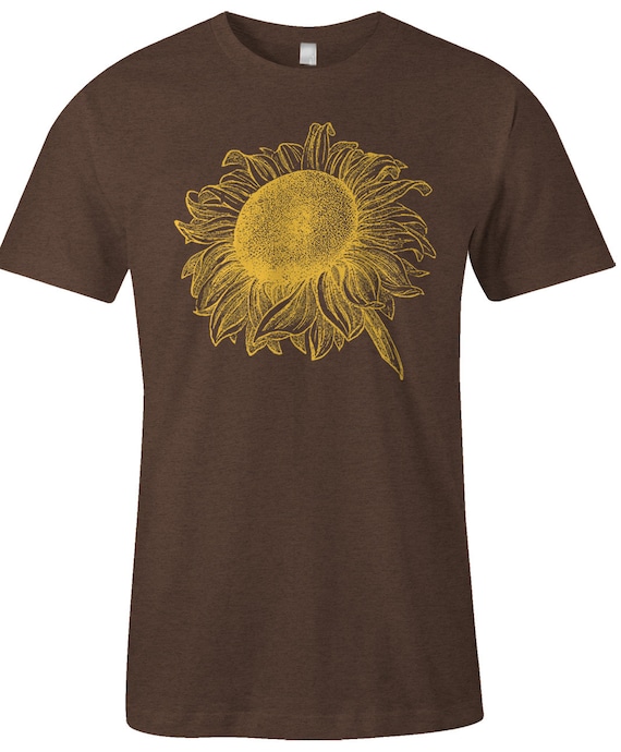 Sunflower Tee Shirt - Women's Sunflower T Shirt - American Apparel Men's Poly Cotton T-Shirt - Item 2071