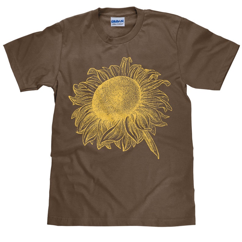 Sunflower Tee Shirt Women's Sunflower T Shirt Item Etsy