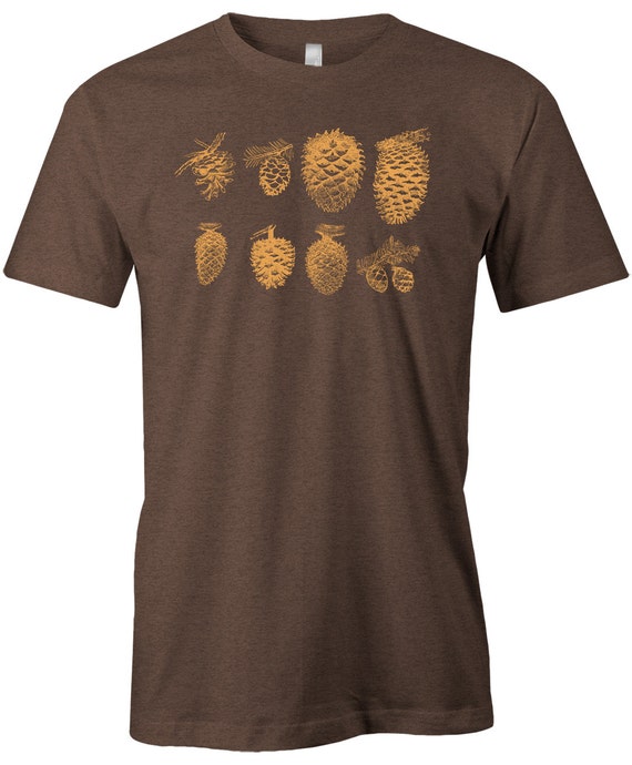 Unisex Pine Cone T Shirt - Nature TShirt - Soft American Apparel Poly Cotton Tee - Item 1949