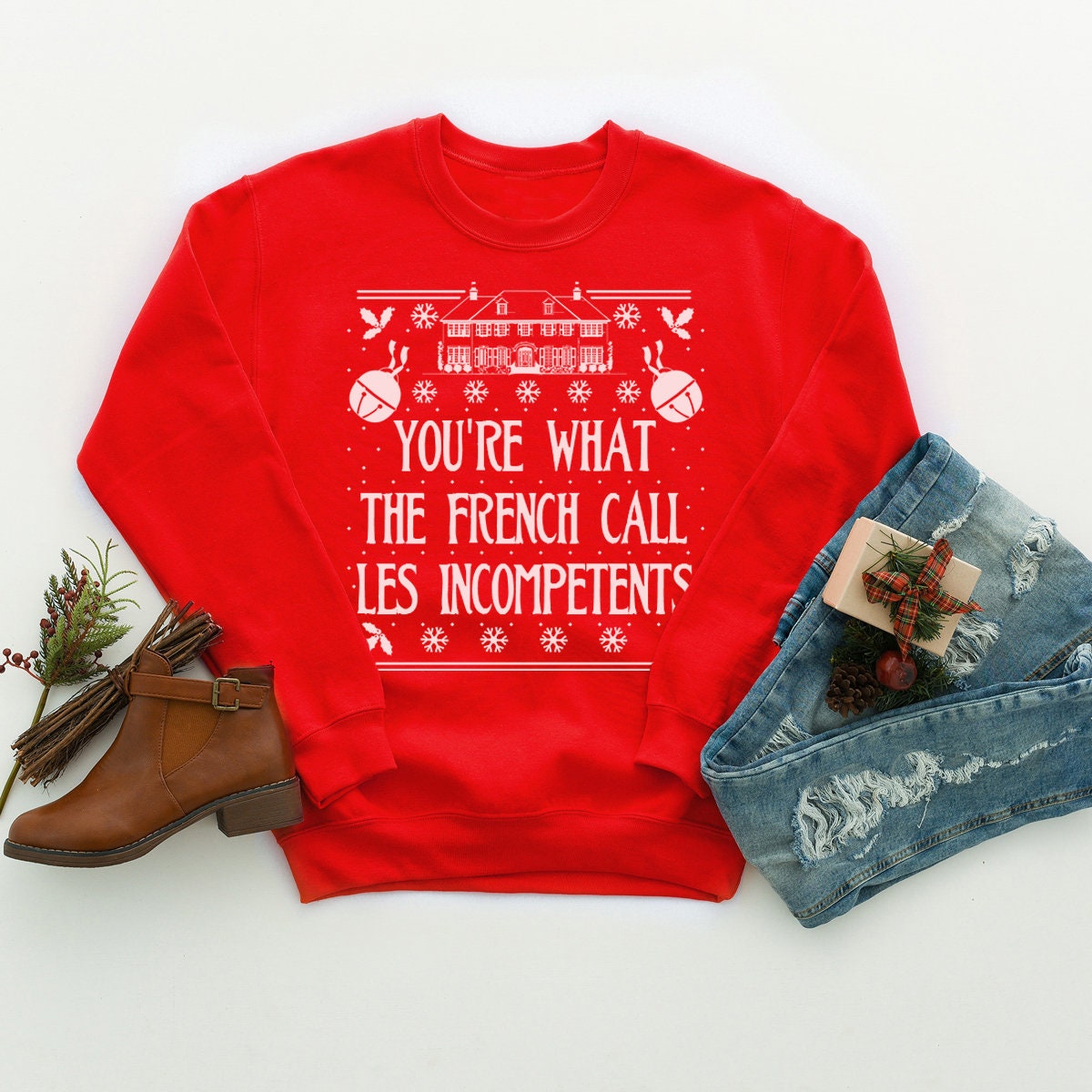 Discover Home Alone Sweatshirt, Christmas Movie Sweatshirt, You're What the French Call Les Incompetents, Home Alone Sweatshirts